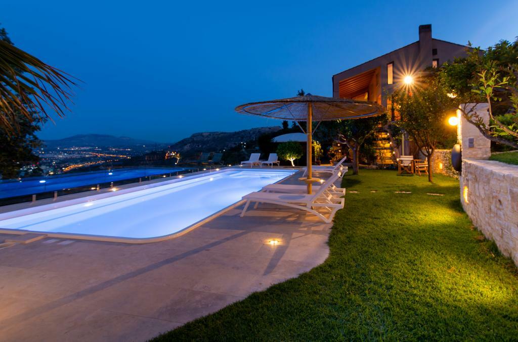 Villa Vollard With Amazing View Pool Heraklion Bekvämligheter bild